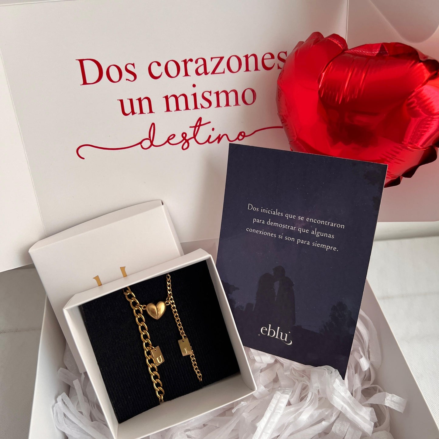 Pulseras de pareja imantadas con iniciales plaquita