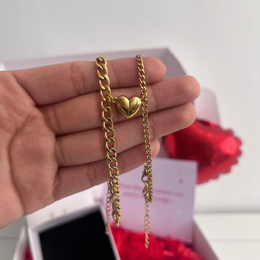 Pulseras corazón imantado