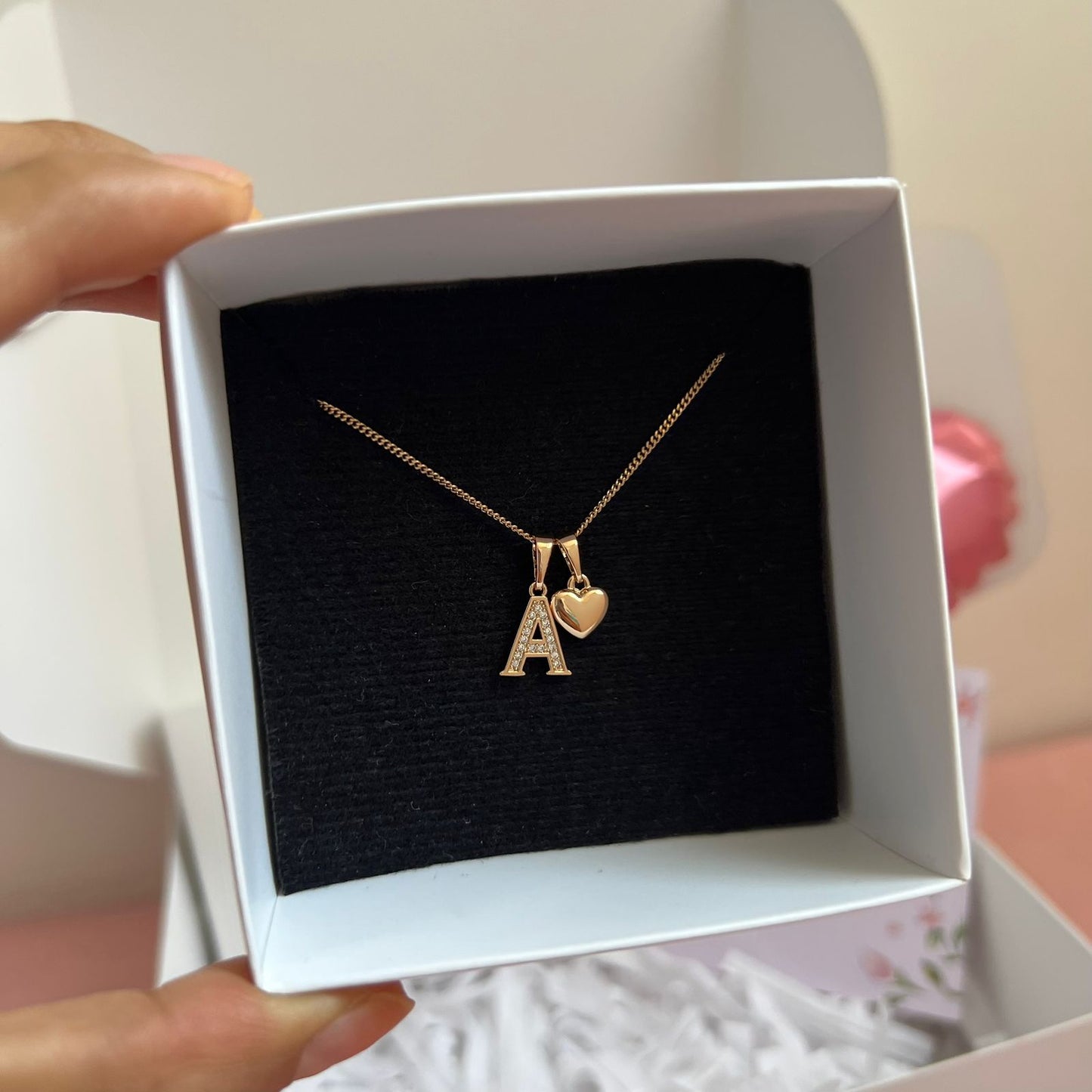Collar inicial rose gold