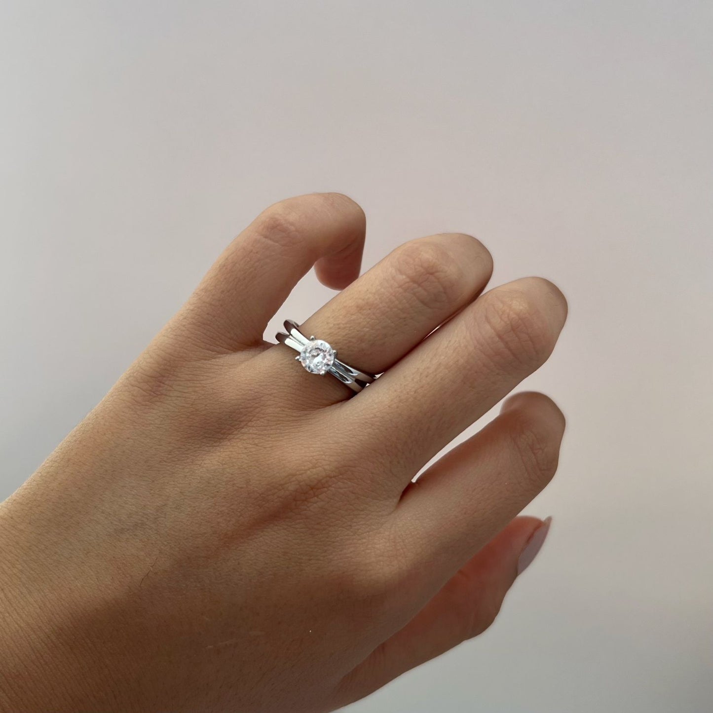 Anillos de promesa sofía plateado