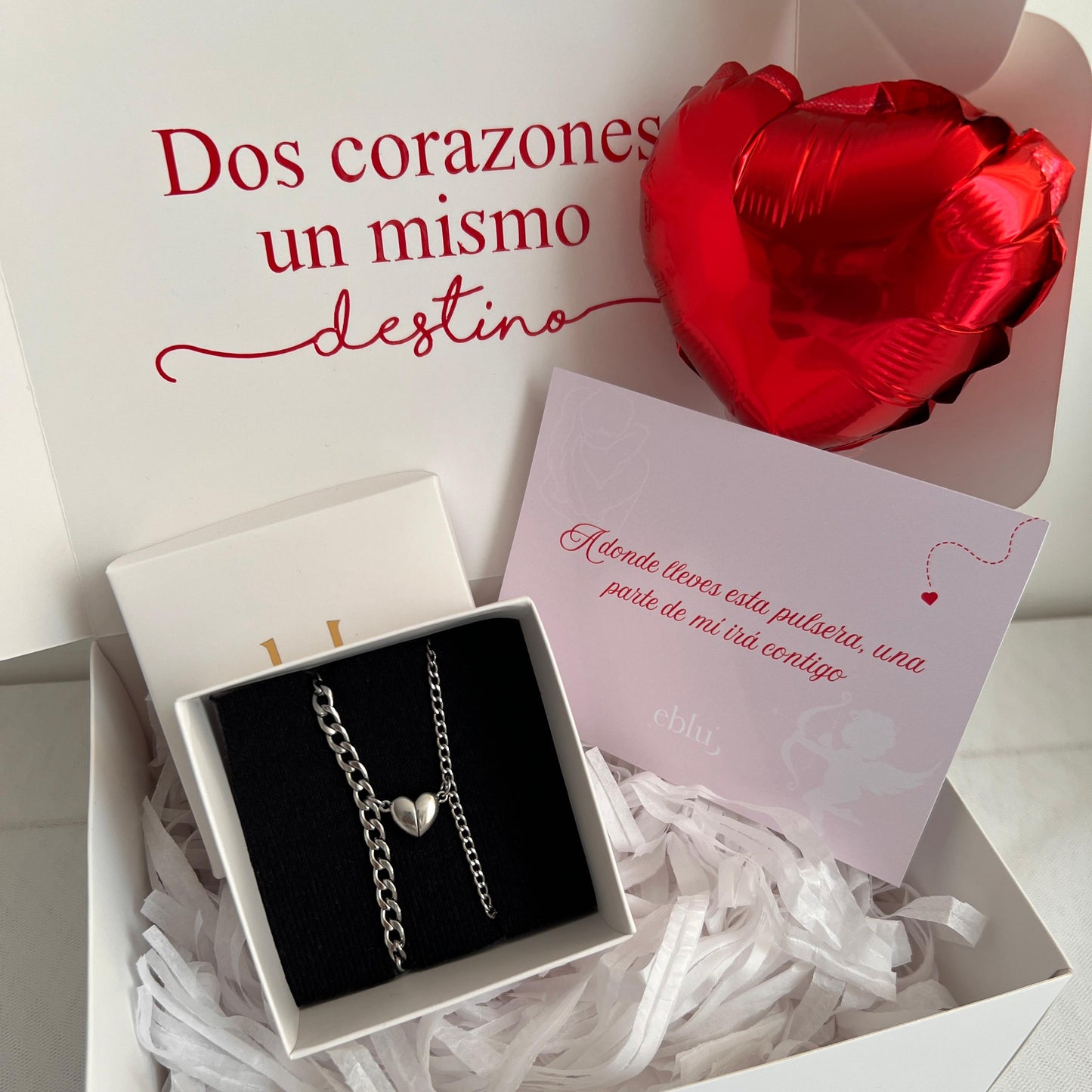Pulseras corazón imantado