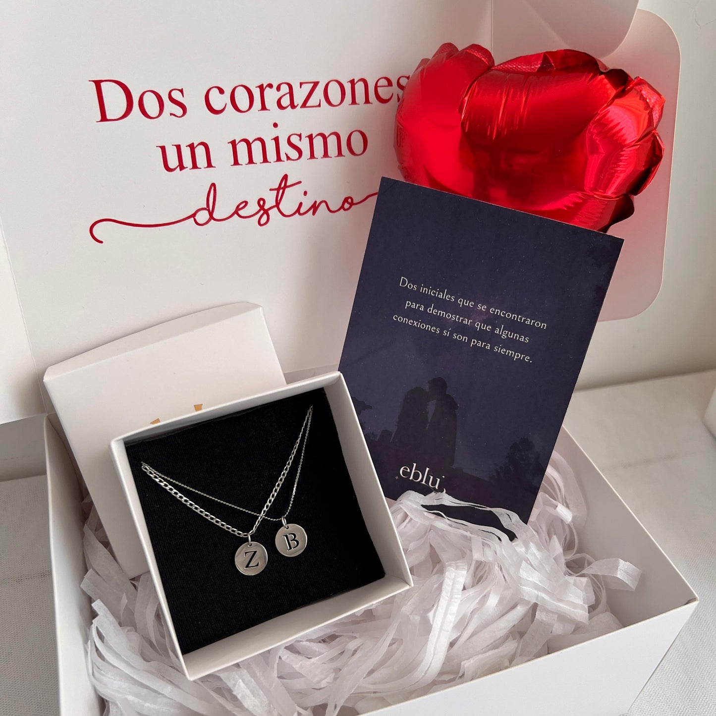 Collares de pareja iniciales circulares