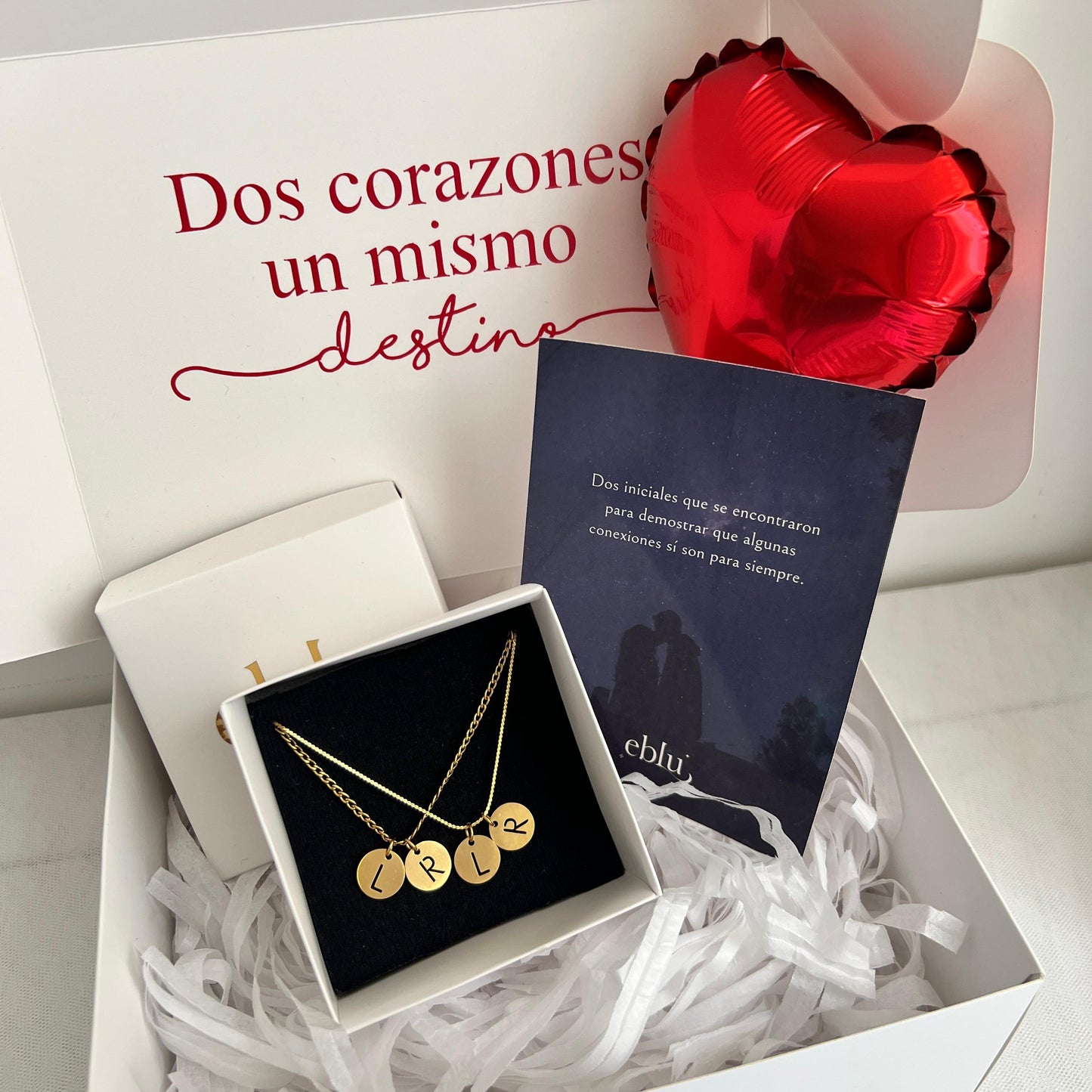 Collares de pareja iniciales doble círculo